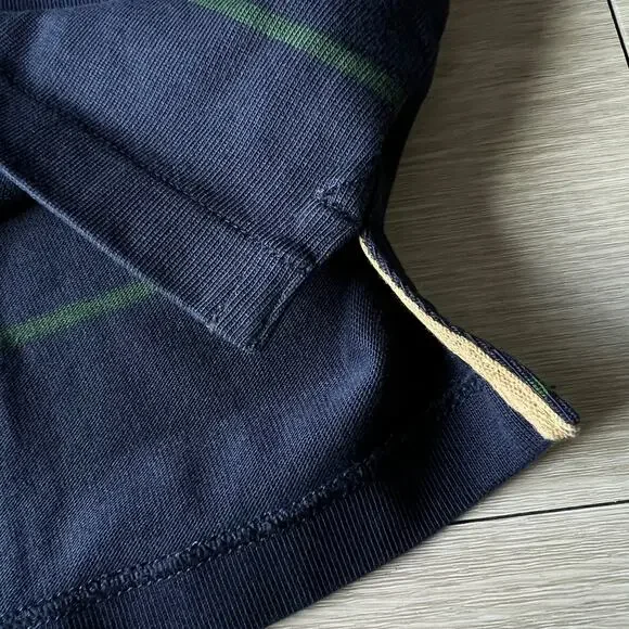 J Crew Rugby Shirt With Corduroy Collar Mens Large Blue Striped - Picture 9 of 11